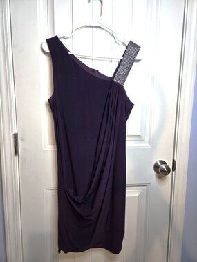 Betsy & Adam Purple Cocktail Dress - Size 12